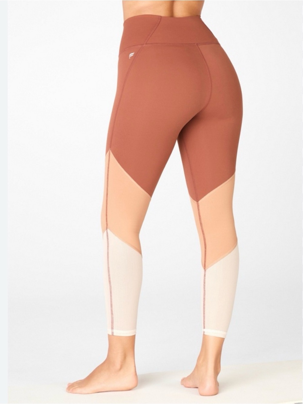 Fabletics PowerHold Zone high waisted mesh Colorblock 7/8 Leggings size S